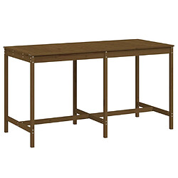 vidaXL Table de jardin marron miel 203,5x90x110 cm bois massif de pin