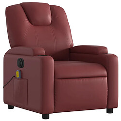 Avis vidaXL Fauteuil de massage inclinable électrique rouge bordeaux