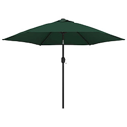 vidaXL Parasol de jardin en porte-à-faux avec LED 3 m vert