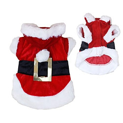 Wewoo Vêtements de chien de Noël pour les petits chiens Costume Santa Dog hiver manteaux animaux de compagnietaille S rouge