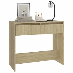 Acheter Maison Chic Table console | Meuble d'entrée | Table d'appoint Chêne Sonoma 89x41x76,5 cm Acier -GKD59047