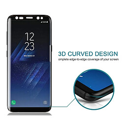 Acheter Wewoo Verre trempé noir pour Samsung Galaxy S8 / G950 0.3mm 9 H Dureté de Surface 3D Curved Sérigraphie Plein écran En Protecteur D'écran