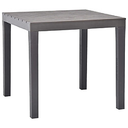 Avis vidaXL Table de jardin avec 2 bancs Plastique Marron