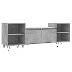 vidaXL Meuble TV Gris béton 160x35x55 cm Bois d'ingénierie