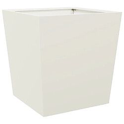 Acheter vidaXL Jardinières 2 pcs blanc 50x50x50 cm acier