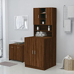 Maison Chic Meuble rangement de salle de bain | Meuble pour machine à laver | Armoire murale de bain Chêne marron 71x71,5x91,5 cm -GKD79804