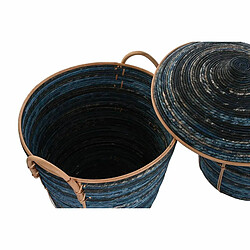 Avis Set de basket DKD Home Decor Bleu Noir Boho 51 x 51 x 65 cm