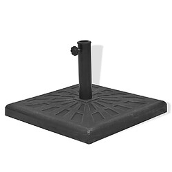 Helloshop26 Socle pied base carrée de parasol résine diamètre 38 et 48 mm noir 12 kg 2202085