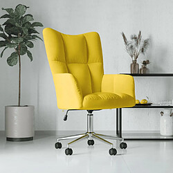 vidaXL Chaise de relaxation Jaune moutarde Velours