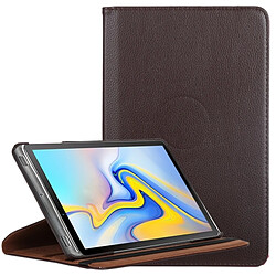 Wewoo Etui en cuir à rotation horizontale à 360 degrés avec texture Litchi pour Galaxy Tab A 10.5, avec support (Marron)