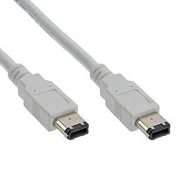 Câble Adaptateur Firewire IEEE1394 6-Pin vers 6-Pin 100cm Blanc NEUF - Occasion