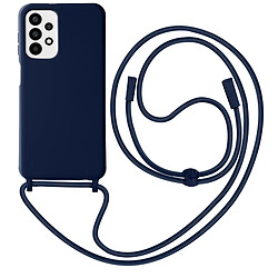 Avizar Coque Cordon pour Galaxy A23 5G et M23 5G Lanière Tour du Cou 80cm bleu