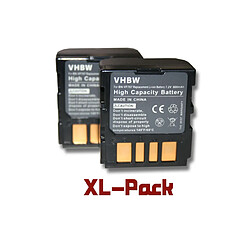 vhbw 2x batteries 600mAh (7.2V) Set compatible avec le caméscope JVC BN-VF707, BN-VF707U, BN-VF714, BN-VF714U, BN-VF733, BN-VF733U.