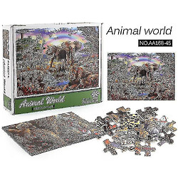 Universal Animal World Puzzle Decompression Game 1000 Pieces