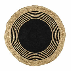 Paris Prix Tapis Rond Déco en Jute Limo 90cm Noir