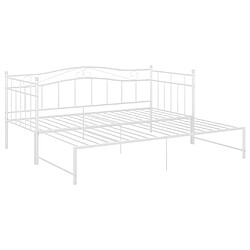 Avis vidaXL Cadre de canapé-lit extensible sans matelas blanc 90x200 cm