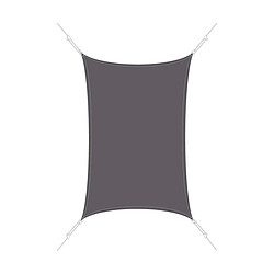 Easy Sail Voile d'ombrage rectangle 3 x 4,5m ardoise.