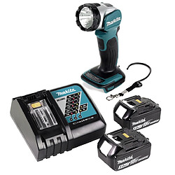 Makita DML 802 RT Lampe de chantier sans fil 18 V Li-Ion + 2x Batteries 5,0 Ah + Chargeur