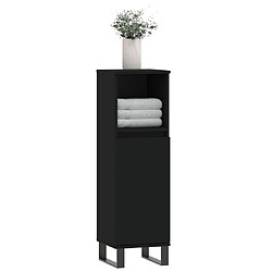 Avis Maison Chic Armoire de salle de bain,Meuble de rangement,Meuble haut noir 30x30x100 cm bois d'ingénierie -GKD962655