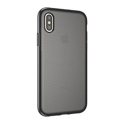 Ozzzo cyoo dot back silicone cover / phone coque apple iphone xs max transparent / noir