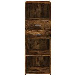 Avis vidaXL Buffet haut chêne fumé 45x42,5x124 cm bois d'ingénierie