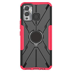 Coque en TPU 2-en-1, anti-chutte avec béquille pour votre Infinix Hot 12 Play 4G - rose