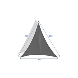 Voile d'ombrage triangulaire 3 x 3 x 3 m - Curacao - Taupe - Hespéride