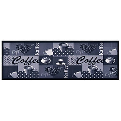 vidaXL Tapis de sol de cuisine lavable Bleu café 45x150 cm