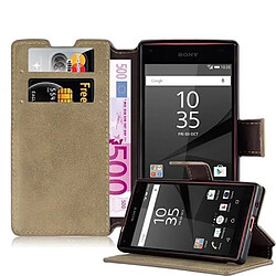 Cadorabo Coque Sony Xperia Z5 COMPACT Etui en Brun