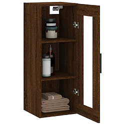 Maison Chic Armoire murale,Meuble de Rangement,Armoire Suspendue chêne marron 34,5x34x90 cm -MN34545 pas cher