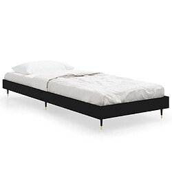 vidaXL Cadre de lit sans matelas noir 75x190 cm bois ingénierie