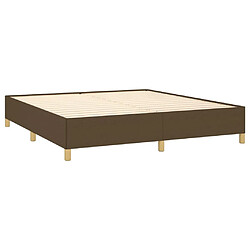 Avis vidaXL Cadre de lit sans matelas marron foncé 180x200 cm tissu