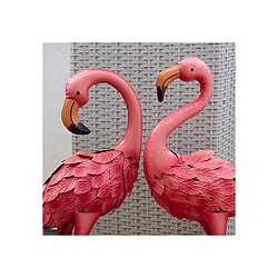 Avis Aubry Gaspard Flamant rose en métal laqué mat (Lot de 2).