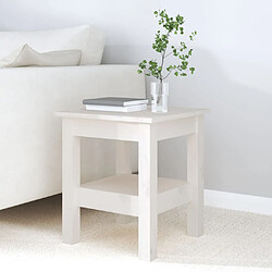 Avis vidaXL Table basse Blanc 35x35x40 cm Bois massif de pin