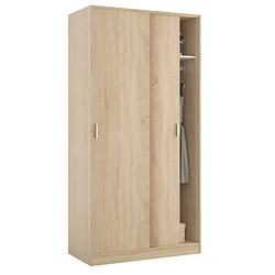 Dansmamaison Armoire coulissante 2 portes Chêne - RAFA