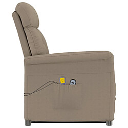 Acheter vidaXL Fauteuil de massage électrique Taupe Similicuir daim