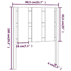 Acheter vidaXL Tête de lit Marron miel 80,5x4x100 cm Bois massif de pin