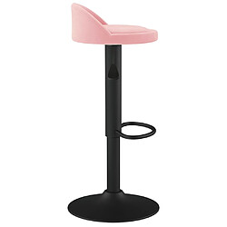 Acheter vidaXL Tabourets de bar lot de 2 rose velours