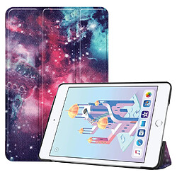 Etui en PU support triple motif imprimé modèle galactique pour votre Apple iPad mini (2019)