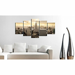 Paris Prix Tableau Imprimé New York & Lever de Soleil 100 x 200 cm