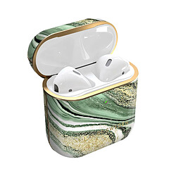 Coque AirPods 1 et 2 Design Chic Élégant Cosmic Green Swirl Ideal of Sweden