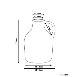 Avis Beliani Vase à fleurs AGRINION fait à la main Céramique 19 cm Blanc