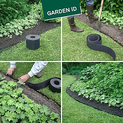 Acheter Bordure de jardin en caoutchouc recyclé - GARDEN ID Eco Border - 5 m H13 cm - Indestructible - Flexible, pose droite ou courbée.