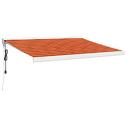 vidaXL Auvent rétractable orange et marron 3,5x2,5m tissu et aluminium