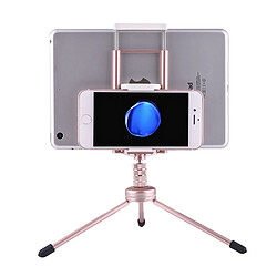 Wewoo Support Holder or rose pour iPad, iPhone, Samsung, Lenovo, Sony et autres Smartphones tablettes appareils photo numériques trépied en alliage d'aluminium multifonction, de