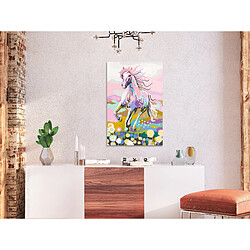 Decoshop26 Tableau à peindre soi-même peinture par numéros motif Cheval féerique 40x60 cm TPN110045