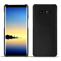 Coque cuir Samsung Galaxy Note8 - Coque arrière - Ebène ( Noir / Black ) - NOREVE