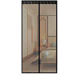 INF Moustiquaire pour porte à fermeture magnétique 100 x 220 cm Noir