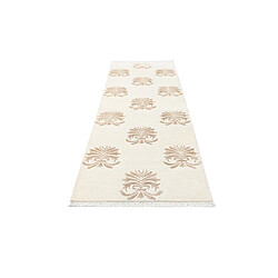 Avis Vidal Tapis de couloir en laine 305x102 beige Darya