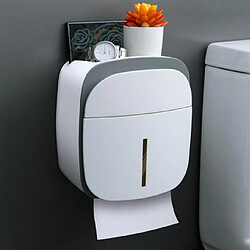 Universal Porte-papier de toilette multifonctionnel Boîte de rangement de mouchoirs de toilette étanche Stickers muraux créatifs Produits de toilette Accessoires de salle de bains | Porte-papier(Gris)